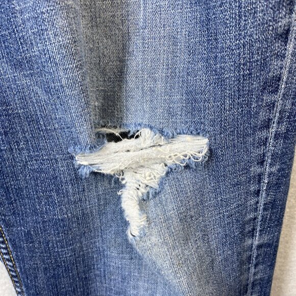 511 Tactical Skinny Jeans Men 38x32 Distressed Blue Stretch Denim Pants Workwear - Picture 4 of 16